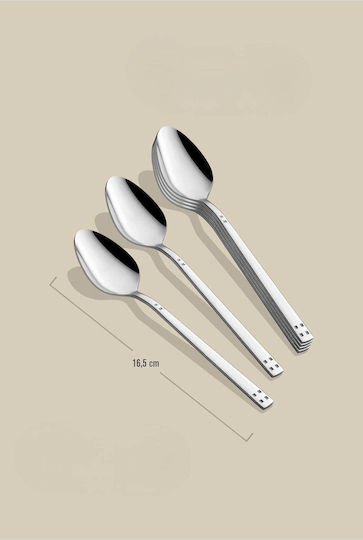 SteweHome Γλυκού/Παγωτού Ανοξείδωτα Ασημί STE-023425-P23425 6τμχ