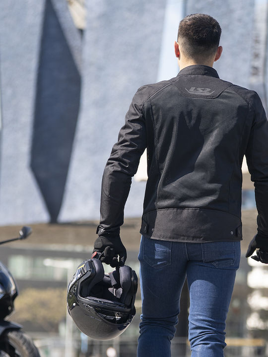 LS2 Breeze Sommer Männer Reitjacke Motorrad Schwarz