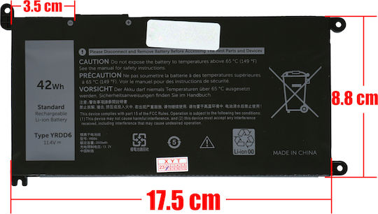Compatible Battery for Dell Inspiron Dell Inspiron 3505 with 3500mAh