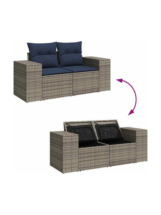 Set Cameră De Zi Pentru Exterior 6 Piese Maro Cu Perne