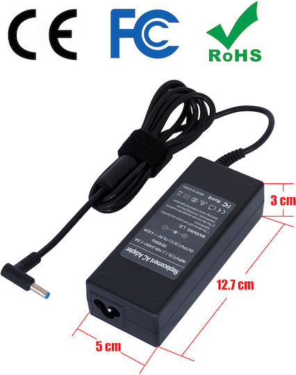 HP Φορτιστής Laptop 90W 19.5V 4.62A για HP χωρίς Καλώδιο Τροφοδοσίας