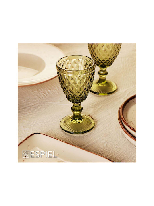 Espiel Tristar Set Water Glasses from Glass in Green Color 6 Pieces
