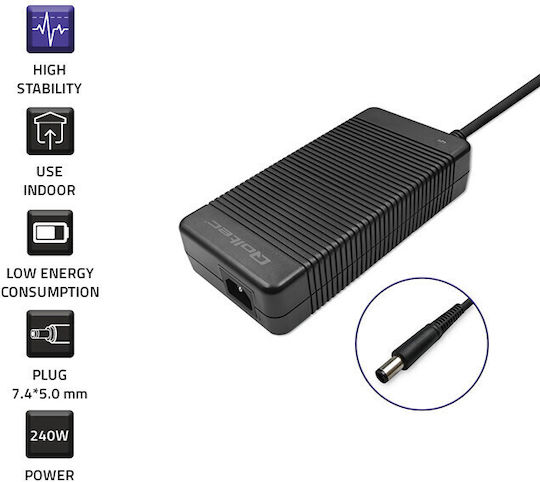 Dell 240W Power Supply | 19.5V | 12.3A | 7.4*5.0+pin | Power Cable
