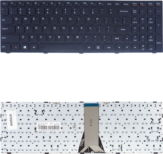 Laptop Keyboard for G50 Z50 B50 G50-70 Z501 G50-45 G50-70AT without Frame and English (US) Layout in Black Color 40056US