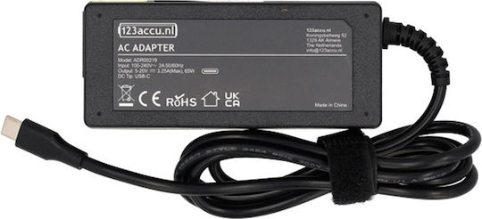 WS Xtreme Power Φορτιστής Laptop 65W 19V 3.42A για Toshiba χωρίς Καλώδιο Τροφοδοσίας