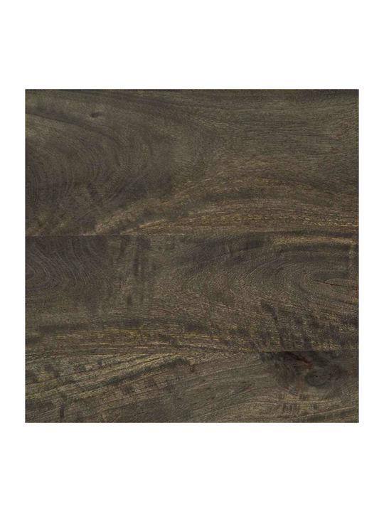 Bufet din Lemn Masiv și Metal Negri 60x33x75cm