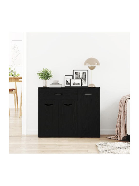 Wooden Sideboard Schwarze Eiche 88x30x70cm