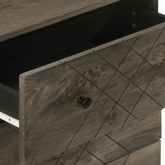 Sideboard aus Massivholz & Metall Schwarze 60x33x75cm