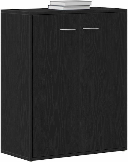 Μπουφές Ξύλινος Μαύρος Δρυς 60x30x75cm