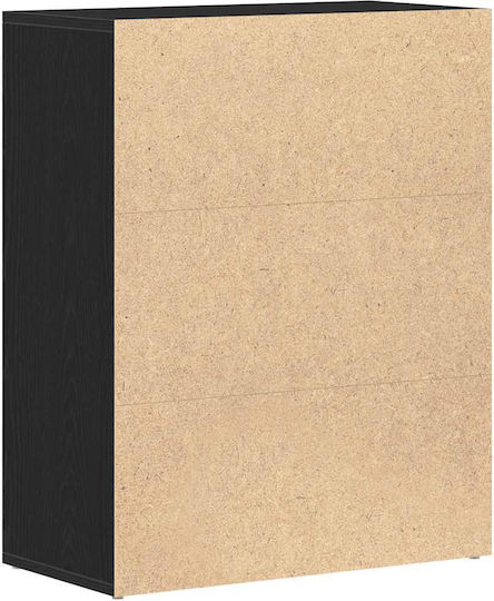 Μπουφές Ξύλινος Μαύρος Δρυς 60x30x75cm