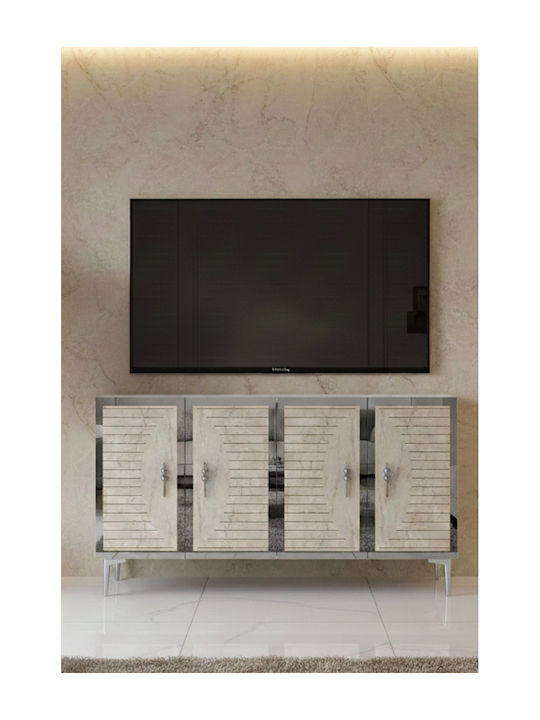 Буфет от Метал SteweHome Бял 120x32x75cm