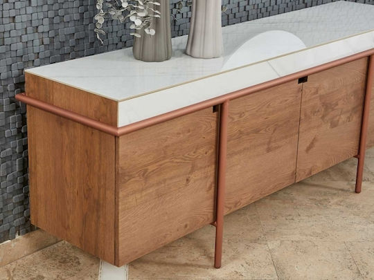 Μπουφές Arron από Μέταλλο Olive-grey 170x45x77cm