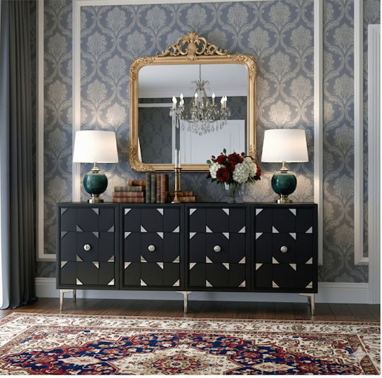 SteweHome Sideboard mit Spiegel Braun 180x32x75cm