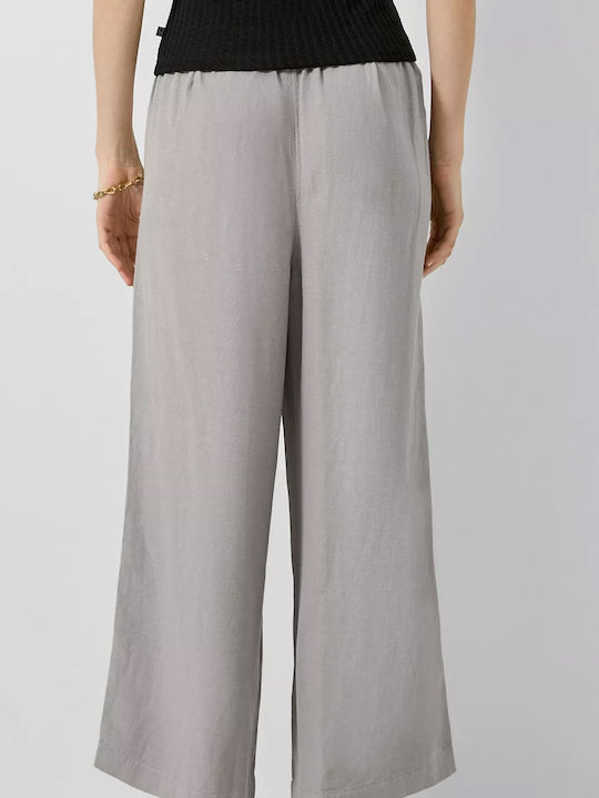 Women's High Rise Pantaloons with Rubber Band Beige-Grey Taupe