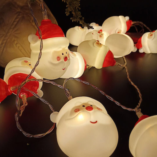 Set 10 Ornamente Montaj Alista Home Prindere Lumini De Crăciun Design Festiv Protecție Bec Montaj Rezistent La Zăpadă Interior Exterior Model Moș Crăciun