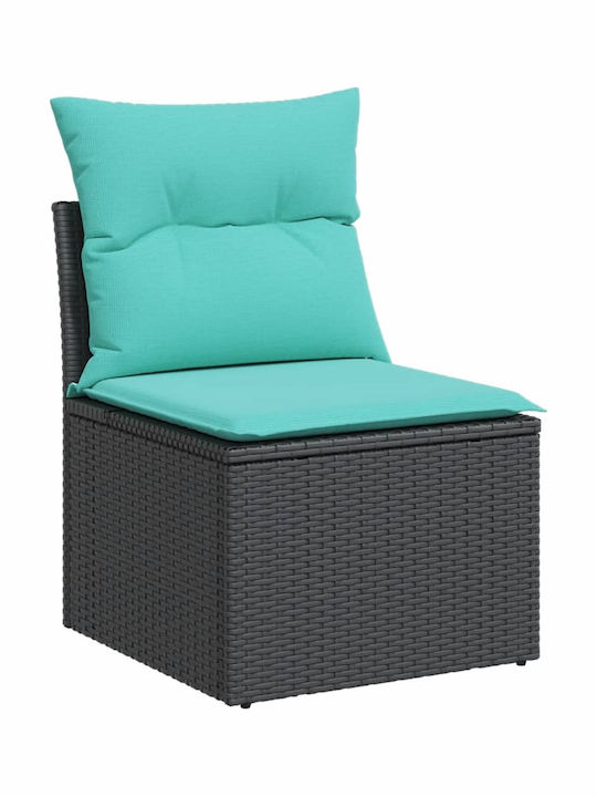 Corner Outdoor Sofa Rattan with Cushions 55x62x69cm