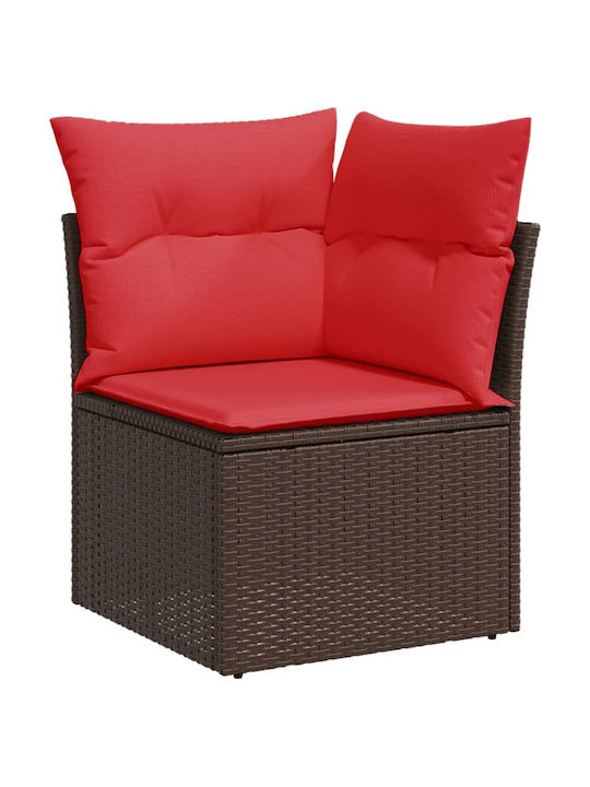 Outdoor Corner Rattan Sofa With Cushions 62x62x69cm