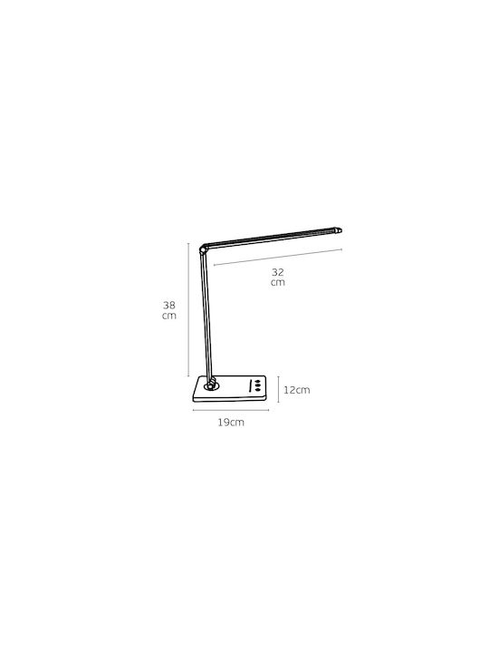 VK Lighting LED Настолна Лампа за Бюро в Черен Цвят VK Lighting LED Настолна Лампа за Бюро в Черен Цвят