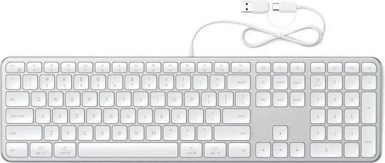 Satechi Slim LX3 Αριθμητικό Πληκτρολόγιο για Tablet Συμβατό με Mac Ασημί
