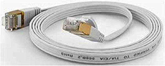 Patchkabel Wantec Ftp Kat.6 Q=1.6x6.5mm 10,00m Weiß