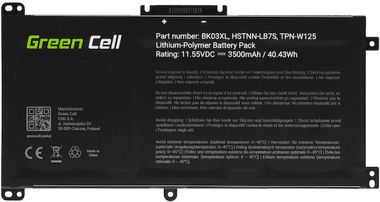 Green Cell Compatible Battery for HP Pavilion HP Pavilion x360 14-BA 14-BA015NW 14-BA022NW 14-BA024NW 14-BA102NW 14-BA104NW with 3400mAh