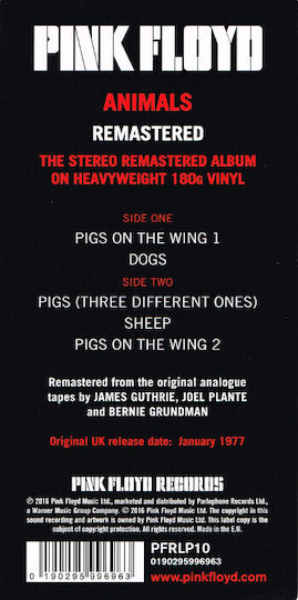 Pink Floyd Animals LP