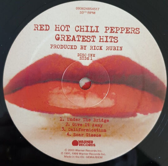 Red Hots Chili Peppers Greatest Hits 2lp Vinyl