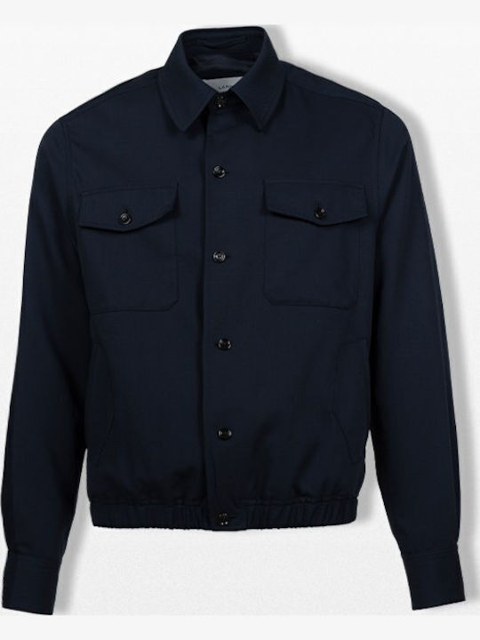 Дълъг Ръкав Overshirt Син