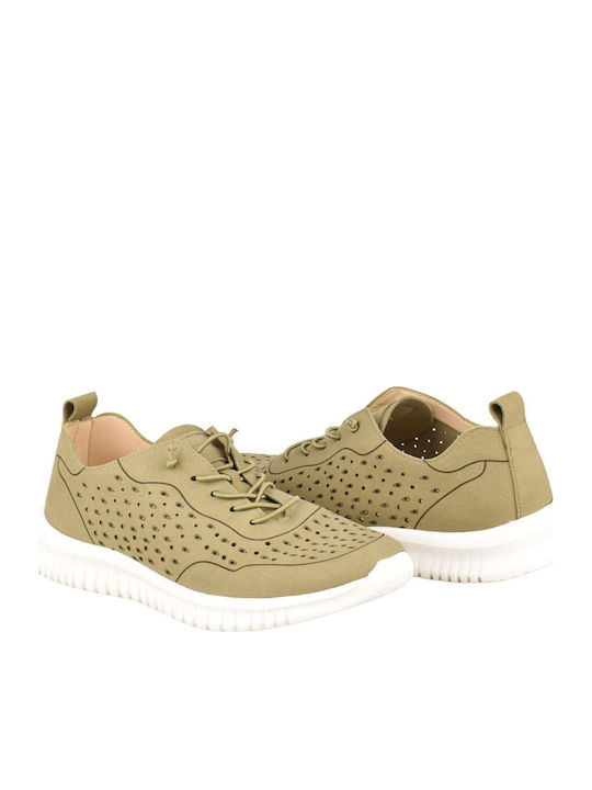 Γυναικεία Ανατομικά Sneakers Λαδί