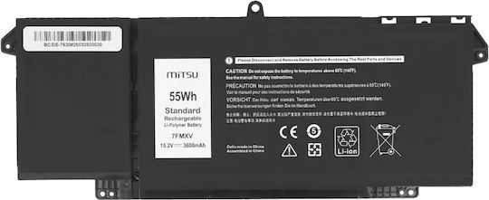 Mitsu Compatible Battery for Dell Latitude Dell Latitude 5320, 7320, 7520 with 3600mAh