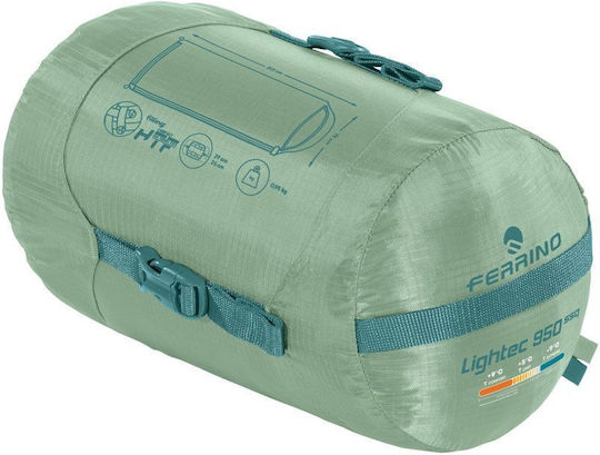 Ferrino Sleeping Bag Μονό Lightec 950 Ssq Basil Green