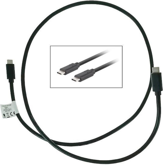 Lanberg USB 3.2 Video Cable USB-C male - USB-C 100W PD Μαύρο 1m CA-CMCM-32CU-0010-BK