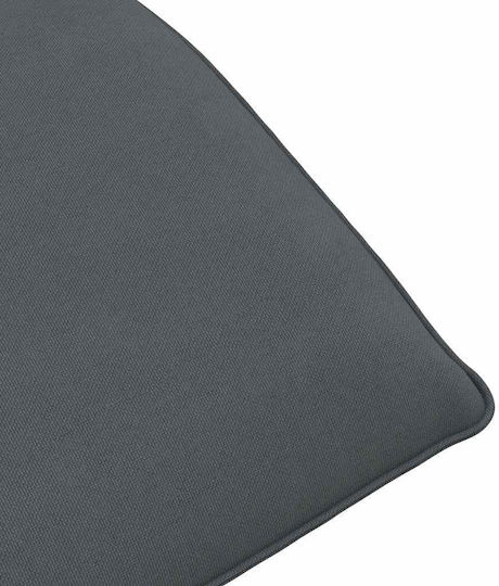 vidaXL Oxford Gray Foldable Metallic Beach Sunbed 175x54cm