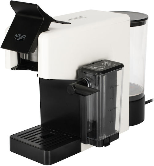 Adler Αυτόματη Μηχανή Espresso 1400W Πίεσης 20bar για Cappuccino Λευκή AD 4391