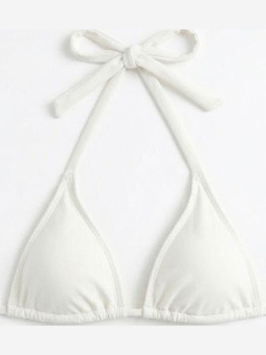 Top Bikini Triunghi Alb