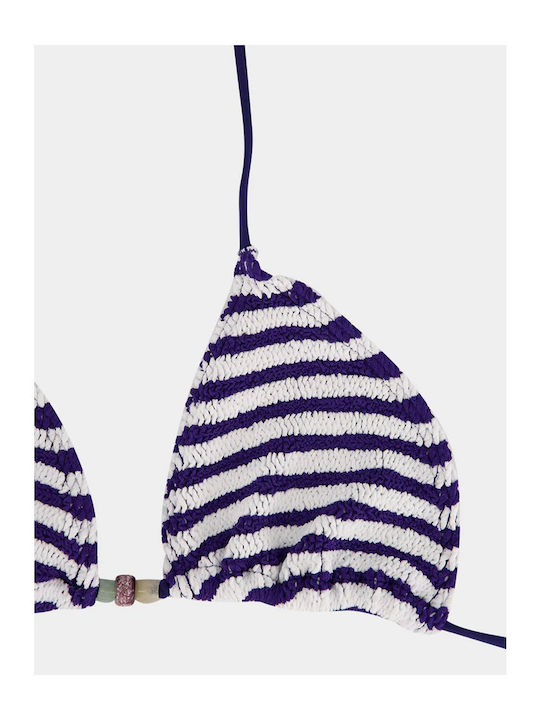 Topuri De Bikini Triunghi Alb Navy