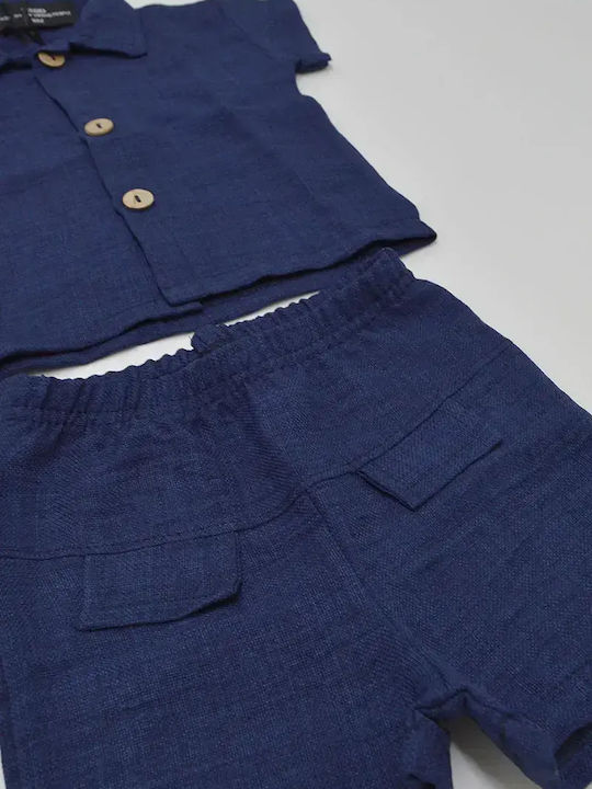Kids Clothing Set with Shorts Summer 2 Pieces Navy Blue