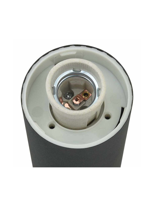 vidaXL Outdoor Small Post Floor Lamp 40W IP44 for E27 Socket Gray