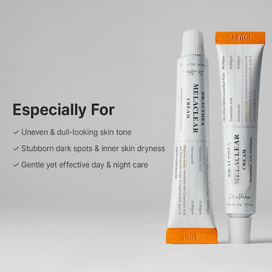 Dr. Althea Melaclear Moisturizing Night Face Cream Against Blemishes & Acne with Niacinamide & Ceramides 20gr