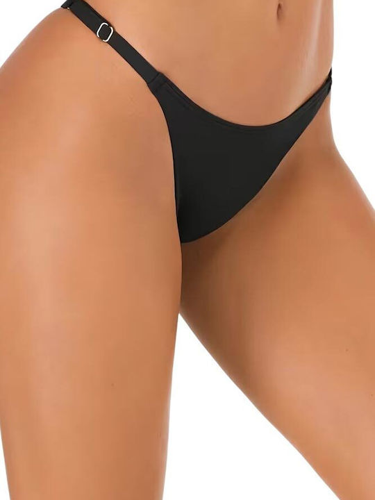 Bikini Inferioare Șir De Caractere Negru