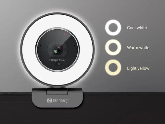 Sandberg Streamer Pro Elite 2K Web Camera with Autofocus White