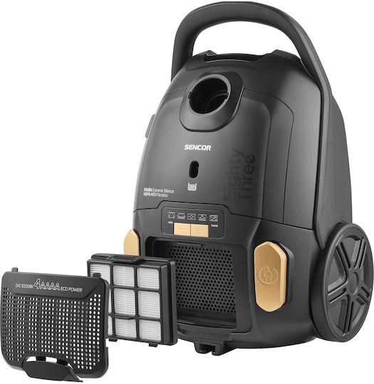 Sencor SVC 8330BK Ηλεκτρική Σκούπα 800W με Σακούλα 3lt Μαύρη