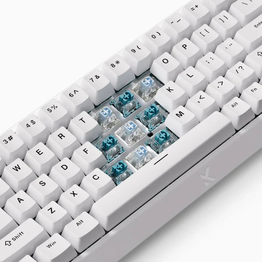 MCHOSE Ace 68 Gaming Πληκτρολόγιο 65% με Magnetic διακόπτες και RGB φωτισμό (Αγγλικό US) Λευκό