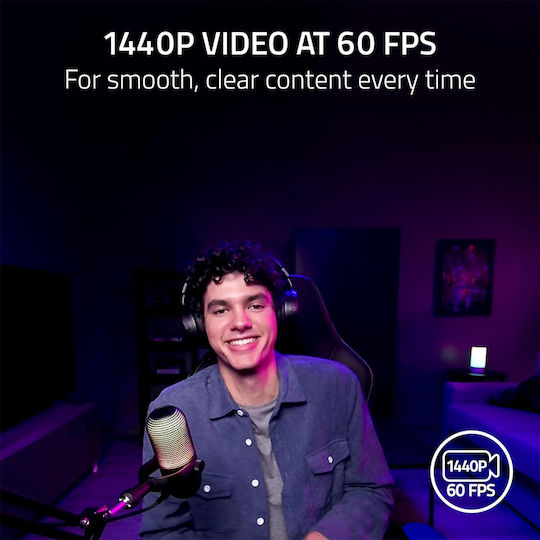 Razer Kiyo V2 X Web Camera 60FPS με Autofocus Ροζ RZ19-05380200-R3M