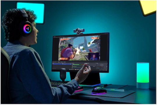 Razer Kiyo V2 X Web Camera 60FPS με Autofocus Ροζ RZ19-05380200-R3M