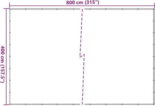 vidaXL Δίχτυ Αποσκευών Αυτοκινήτου 800x4cm Πράσινο