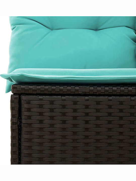 Outdoor Corner Rattan Sofa With Cushions 62x62x69cm
