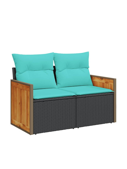 Outdoor Corner Rattan Sofa With Cushions 62x62x69cm