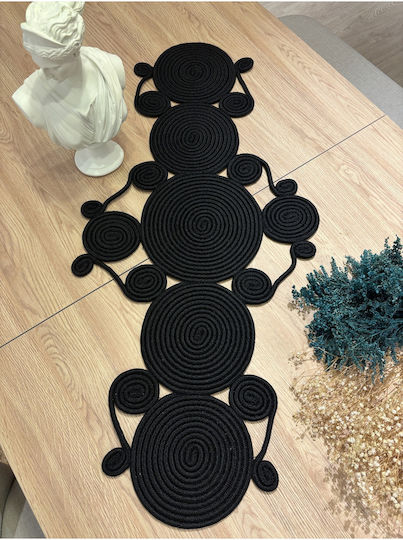 SteweHome SteweHome Baumwoll Läufer Schwarz 45x98cm