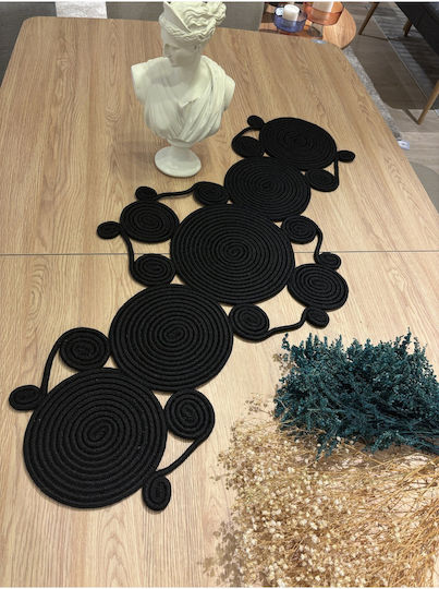 SteweHome SteweHome Baumwoll Läufer Schwarz 45x98cm